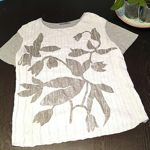 Zara Tee silver print T-Shirt great w. jeans & blazer, stretchy fits sizes S M L - Picture 6 of 12